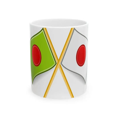 Bangladeshi and Japanese flags (Bangladesh) White Coffee Mug 11oz - Go Mug Yourself