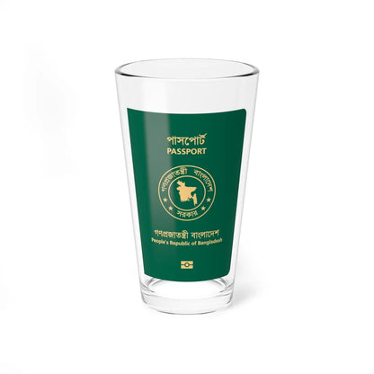 Bangladeshi E-Passport (Bangladesh) (Coat of Arms) Pint Glass 16oz 16oz - Go Mug Yourself