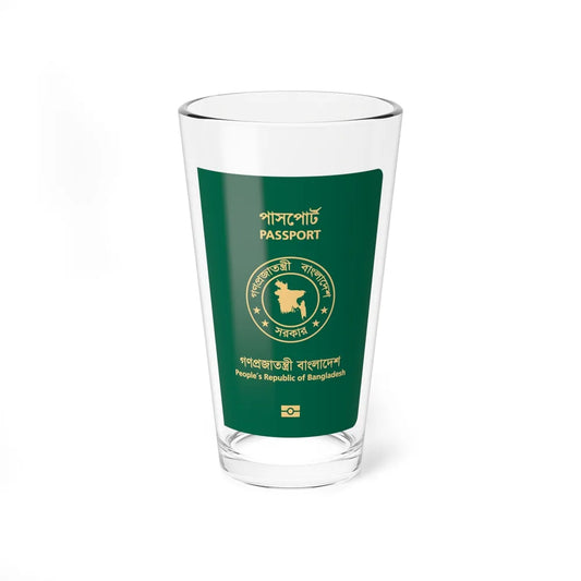 Bangladeshi E-Passport - Pint Glass 16oz-16oz-Go Mug Yourself