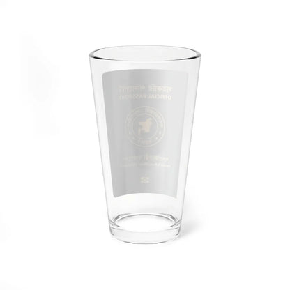 Bangladeshi Official Passport - Pint Glass 16oz-Go Mug Yourself