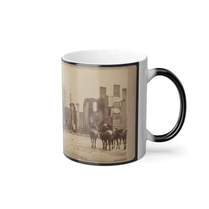 Bank of Chambersburg & Franklin House, Chambersburg, Franklin Co., Pa., Destroyed by the Rebels Under Mccausland, July 30Th, 1864 (U.S. Civil War) Color Changing Coffee Mug 11oz - Go Mug Yourself
