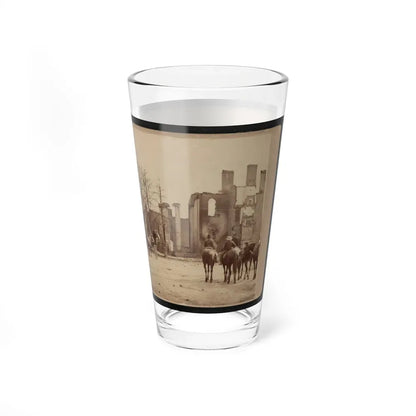 Bank Of Chambersburg & Franklin House, Chambersburg, Franklin Co., Pa., Destroyed By The Rebels Under Mccausland, July 30th, 1864 (U.S. Civil War) Pint Glass 16oz - Go Mug Yourself