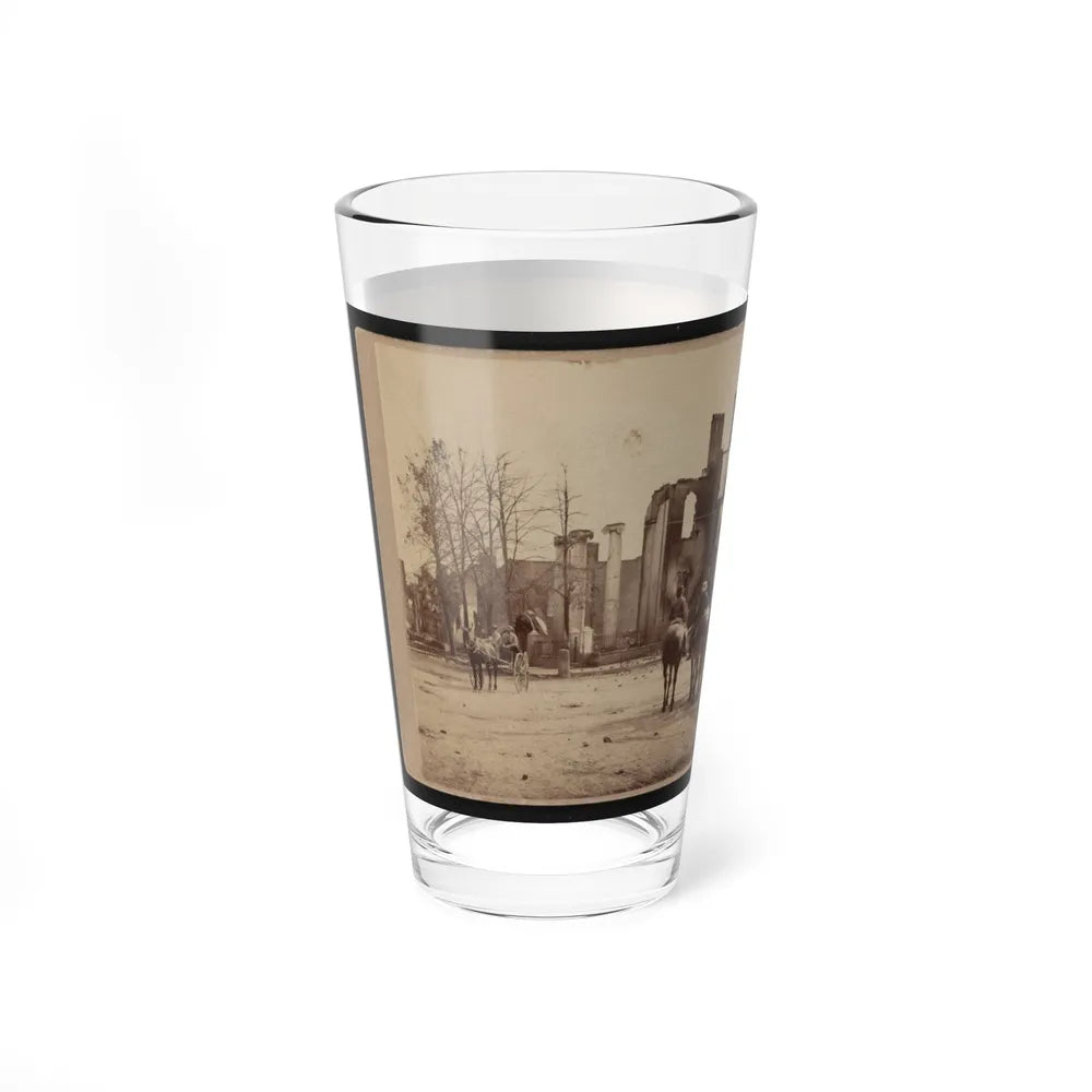 Bank Of Chambersburg & Franklin House, Chambersburg, Franklin Co., Pa., Destroyed By The Rebels Under Mccausland, July 30th, 1864 (U.S. Civil War) Pint Glass 16oz-Go Mug Yourself