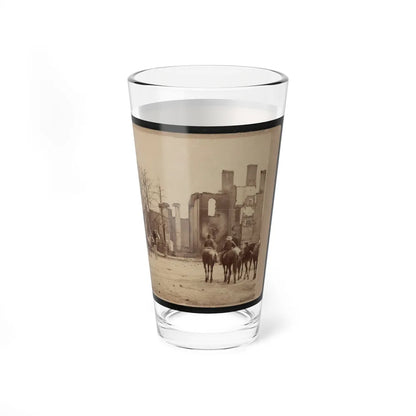 Bank Of Chambersburg & Franklin House, Chambersburg, Franklin Co., Pa., Destroyed By The Rebels Under Mccausland, July 30th, 1864 (U.S. Civil War) Pint Glass 16oz-Go Mug Yourself