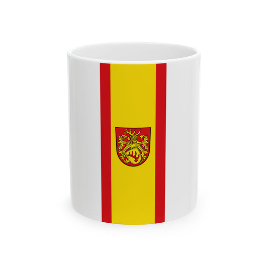 Banner der Stadt Forst Lausitz (Germany) White Coffee Mug-11oz-Go Mug Yourself