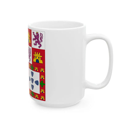 Banner of Arms of Afonso V of Portugal (Portugal) White Coffee Mug - Go Mug Yourself