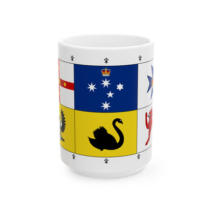 Banner of Arms of Australia 1953-2022 (Australia) White Coffee Mug-15oz-Go Mug Yourself