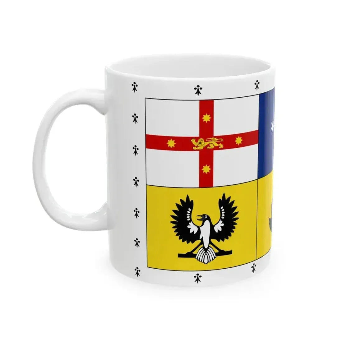 Banner of Arms of Australia 1953-2022 (Australia) White Coffee Mug - Go Mug Yourself