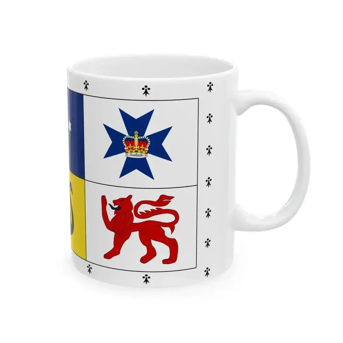 Banner of Arms of Australia 1953-2022 (Australia) White Coffee Mug - Go Mug Yourself