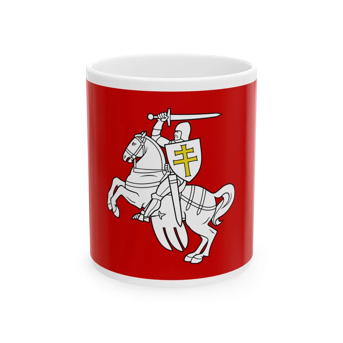 Banner of arms of Belarus 1991-1995 2-1 (Belarus) White Coffee Mug 11oz - Go Mug Yourself