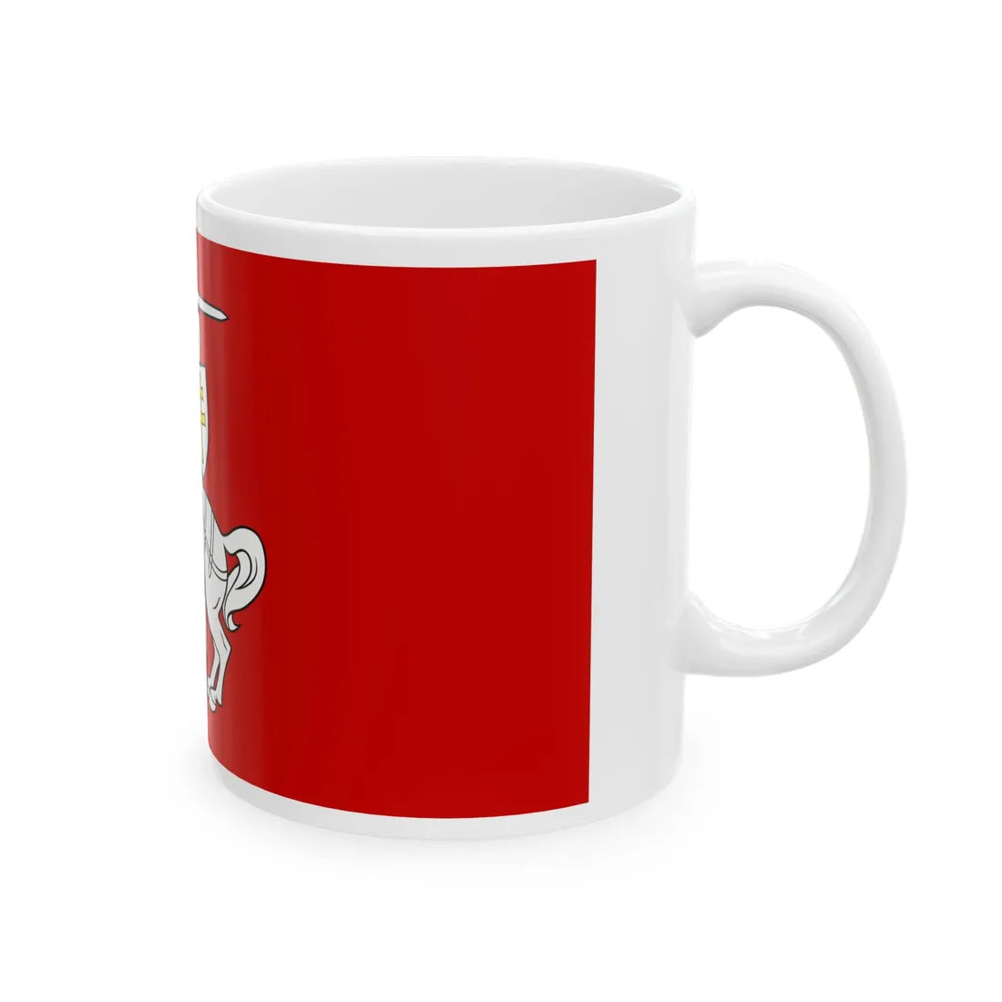 Banner of arms of Belarus 1991-1995 2-1 (Belarus) White Coffee Mug - Go Mug Yourself