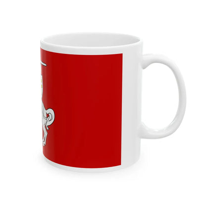 Banner of arms of Belarus 1991-1995 2-1 (Belarus) White Coffee Mug - Go Mug Yourself