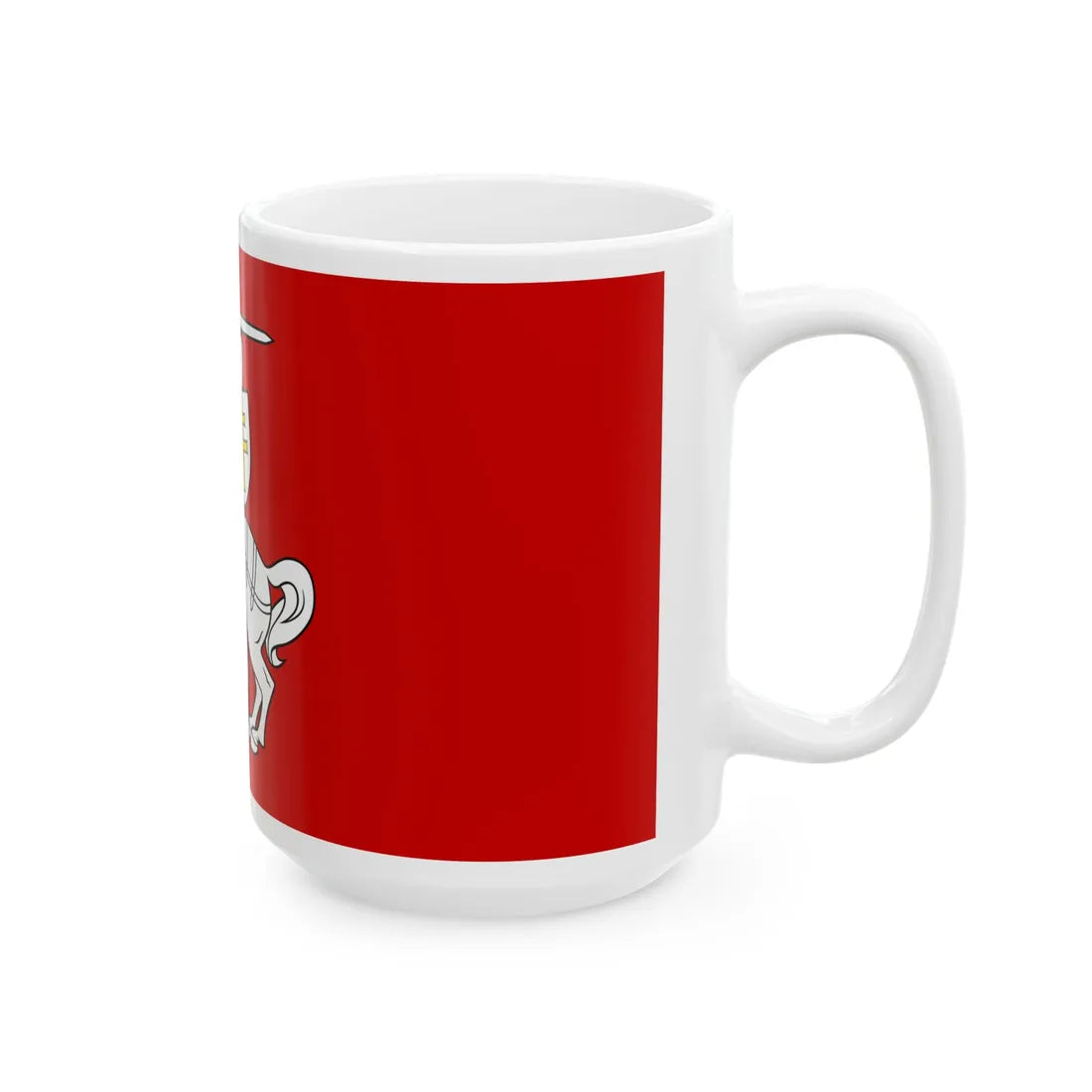 Banner of arms of Belarus 1991-1995 2-1 (Belarus) White Coffee Mug - Go Mug Yourself