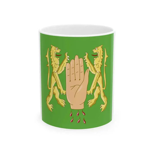 Banner of arms of OReilly (Ireland) White Coffee Mug 11oz - Go Mug Yourself