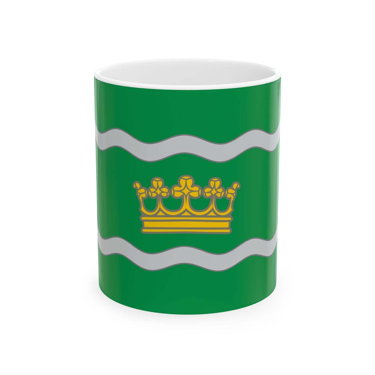 Banner of arms of the 16th District of Budapest 3-2 aspect ratio (Hungary) White Coffee Mug-11oz-Go Mug Yourself