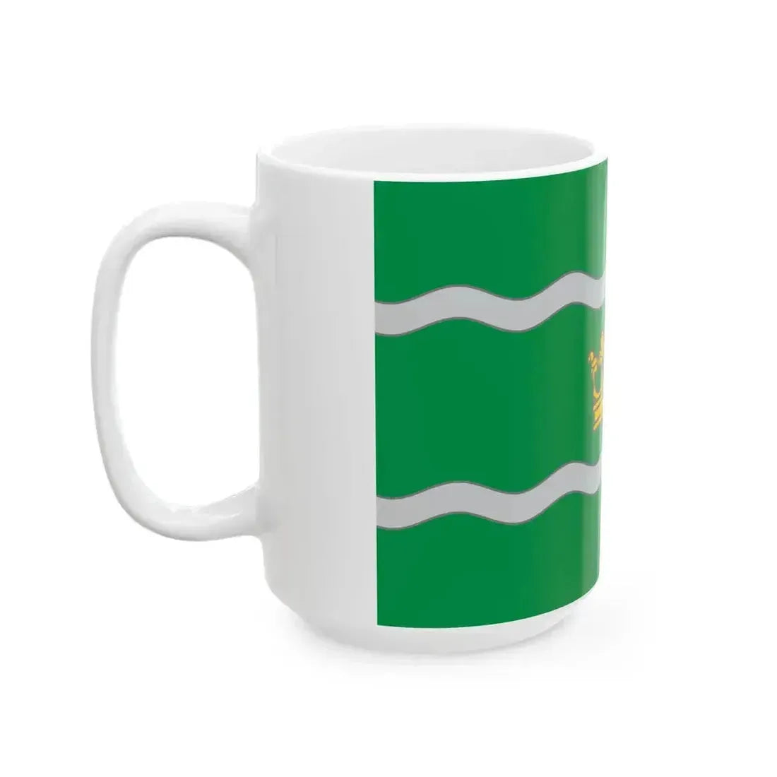 Banner of arms of the 16th District of Budapest 3-2 aspect ratio (Hungary) White Coffee Mug - Go Mug Yourself