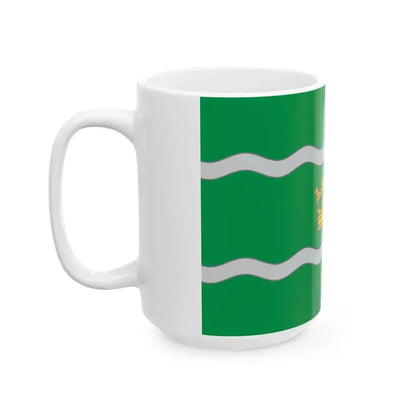 Banner of arms of the 16th District of Budapest 3-2 aspect ratio (Hungary) White Coffee Mug - Go Mug Yourself