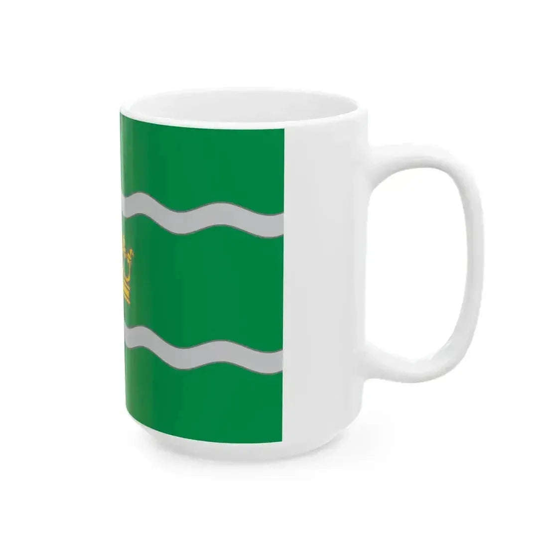 Banner of arms of the 16th District of Budapest 3-2 aspect ratio (Hungary) White Coffee Mug - Go Mug Yourself