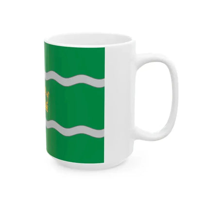 Banner of arms of the 16th District of Budapest 3-2 aspect ratio (Hungary) White Coffee Mug - Go Mug Yourself