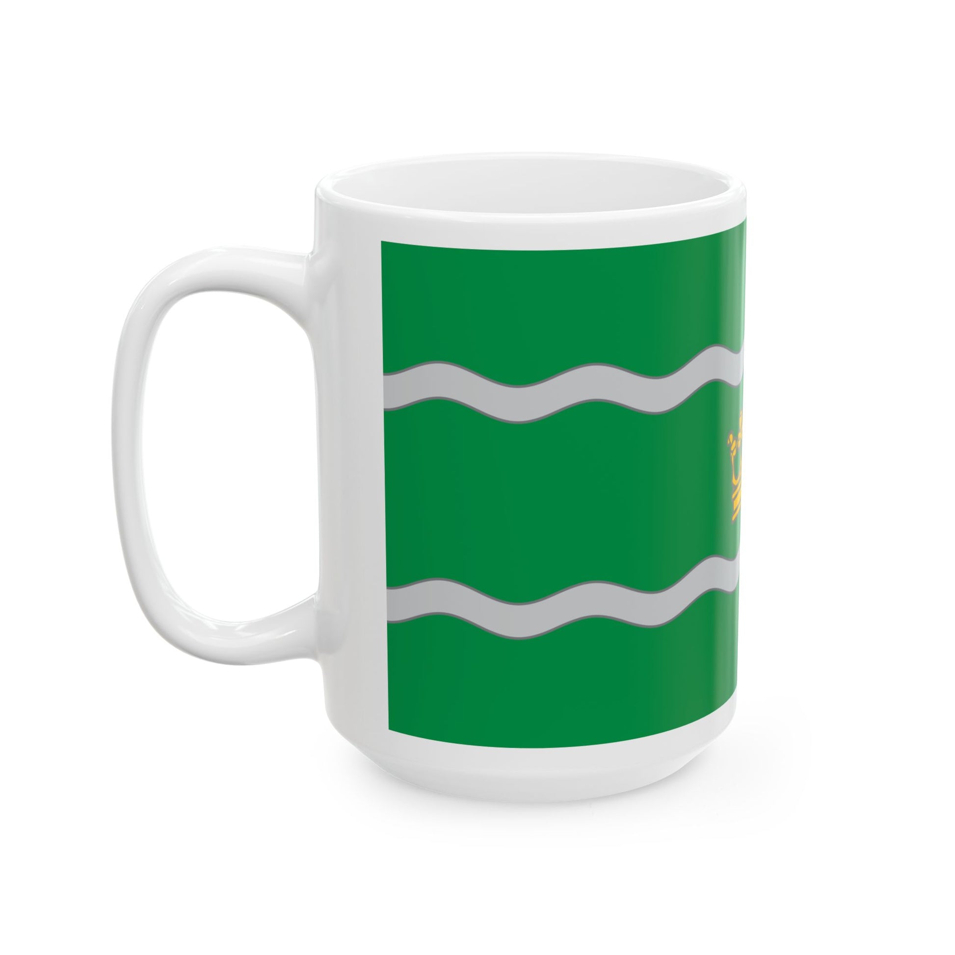 Banner of arms of the 16th District of Budapest (Hungary) White Coffee Mug-Go Mug Yourself
