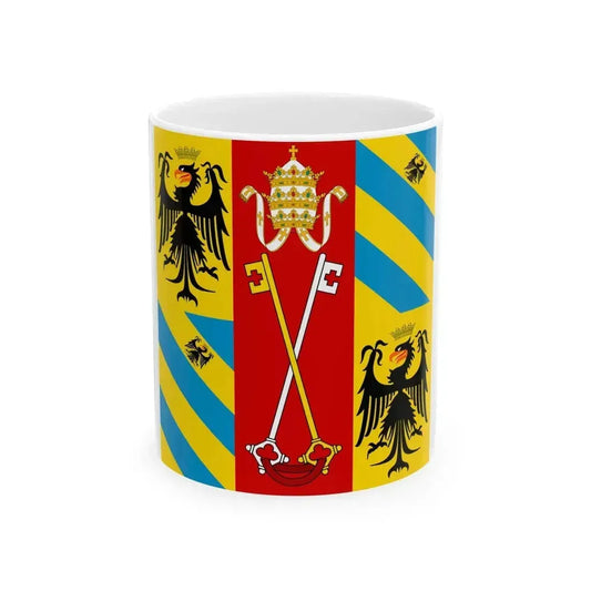 Banner of Arms of the Duchy of Urbino (Italy) White Coffee Mug 11oz - Go Mug Yourself