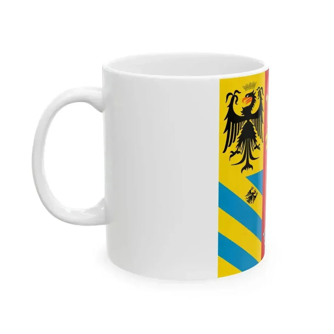 Banner of Arms of the Duchy of Urbino (Italy) White Coffee Mug - Go Mug Yourself