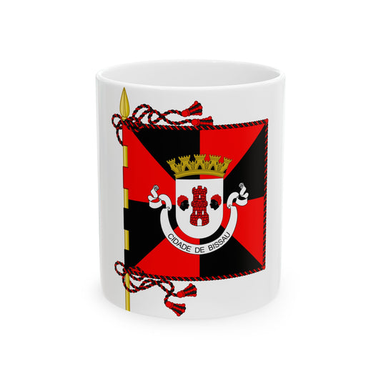Banner of Bissau 1947-1974 (Guinea) White Coffee Mug-11oz-Go Mug Yourself