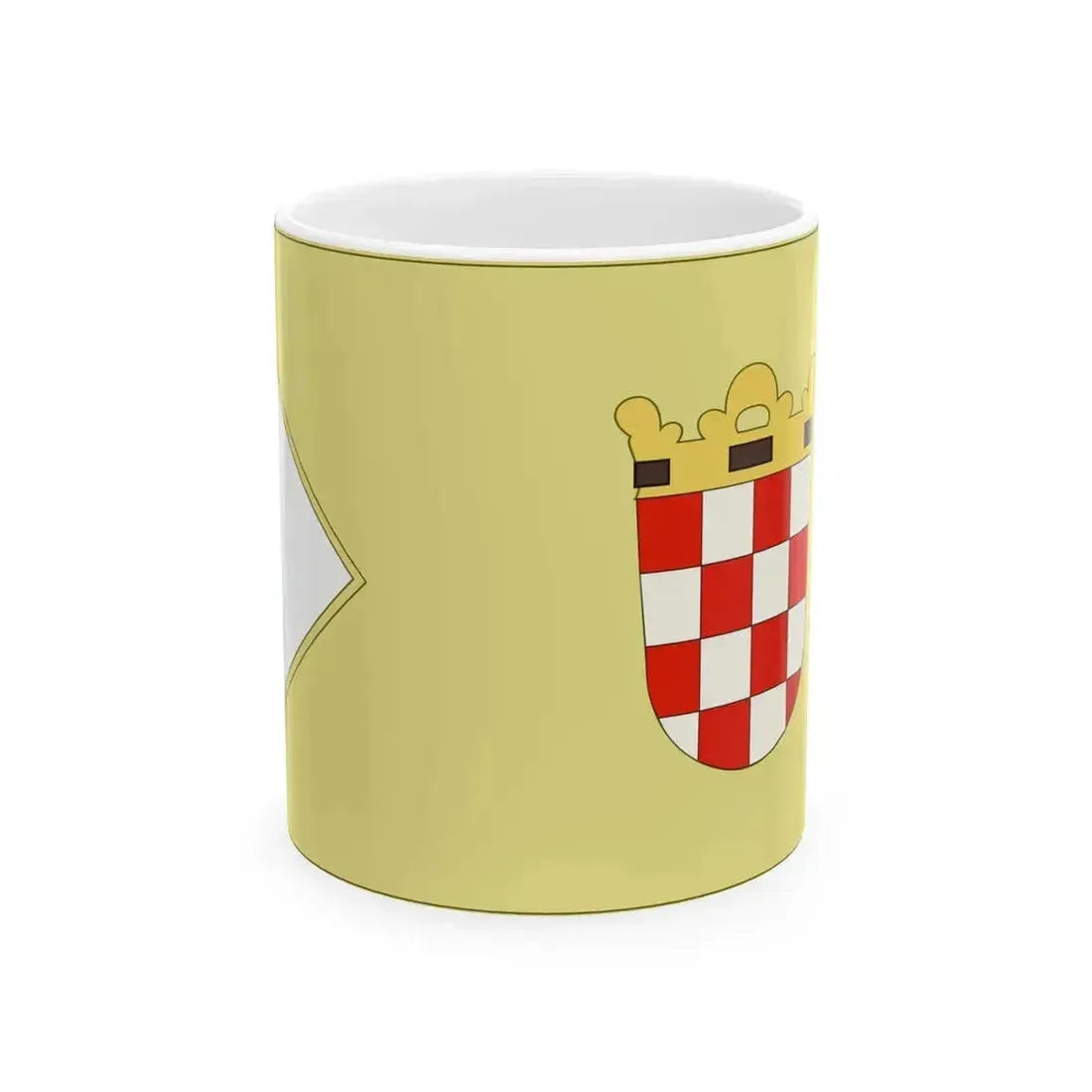 Banner of Croatia at Ferdinand IIs coronation 1618 (Croatia) White Coffee Mug 11oz - Go Mug Yourself