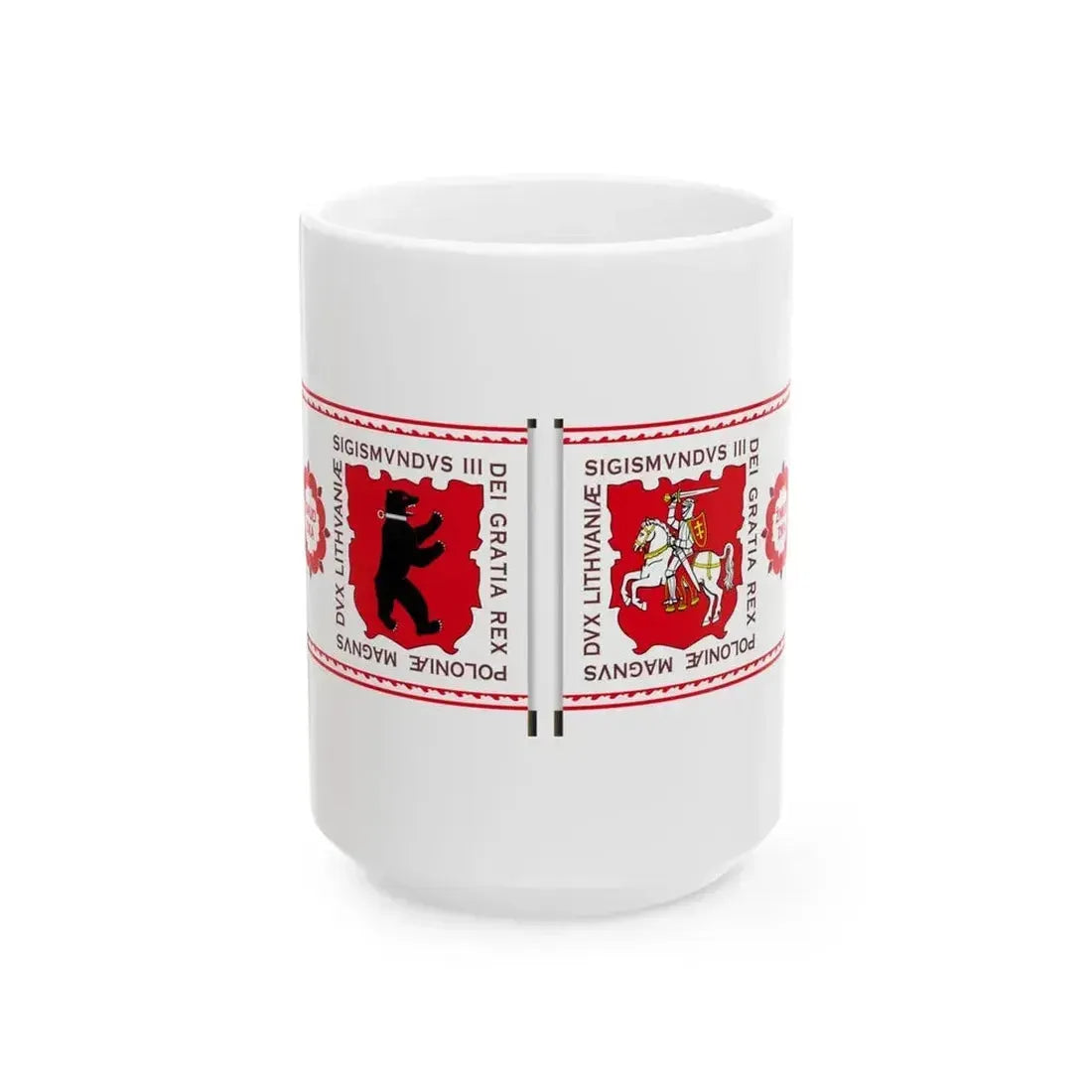 Banner of Duchy of Samogitia 1609-1618 (Lithuania) White Coffee Mug 15oz - Go Mug Yourself