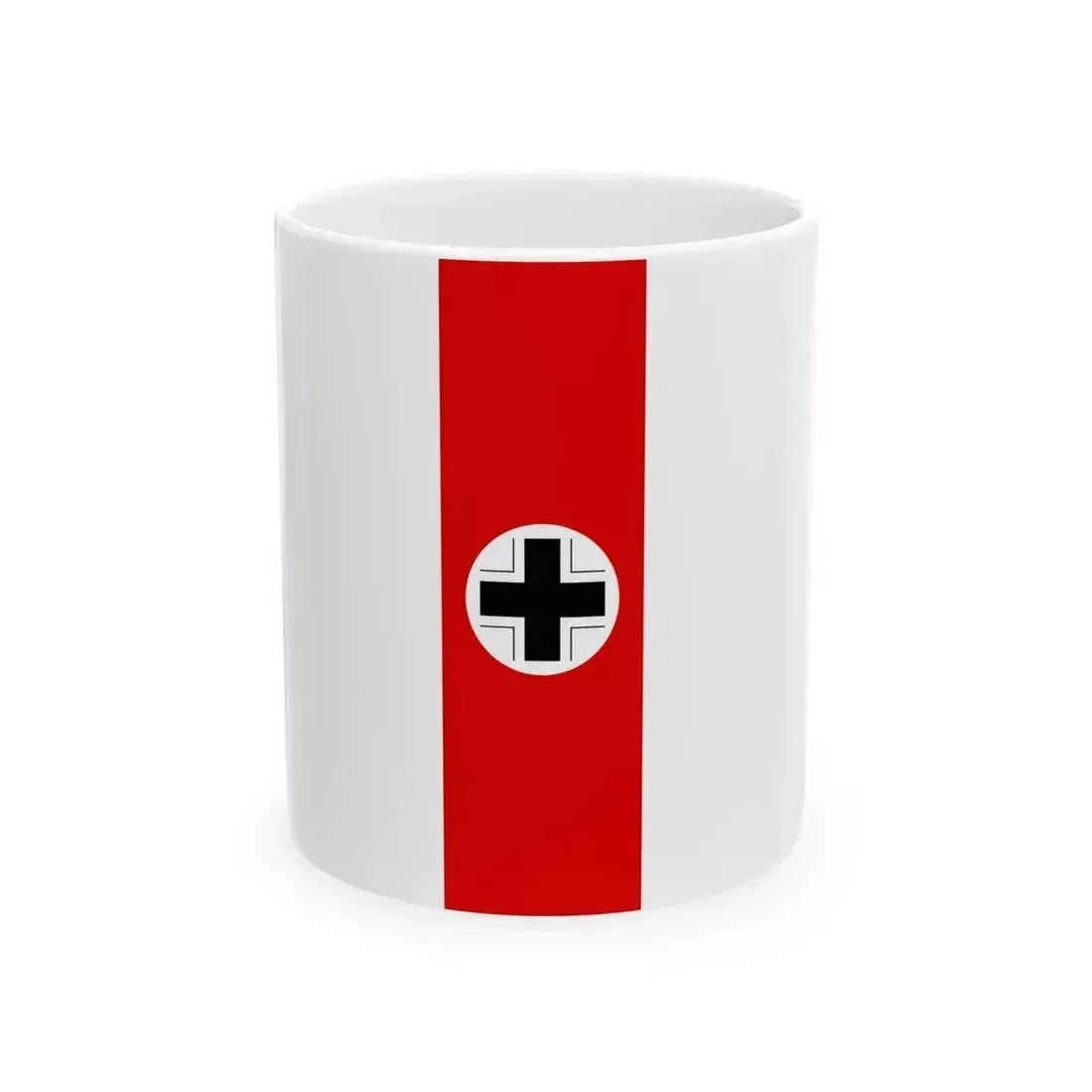 Banner of Germany 1935-1945 Balkenkreuz (Germany) White Coffee Mug 11oz - Go Mug Yourself