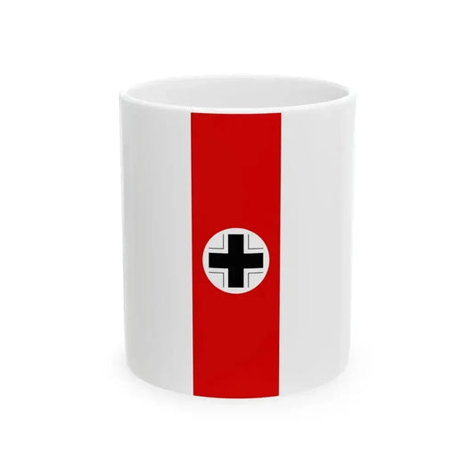 Banner of Germany 1935-1945 Balkenkreuz (Germany) White Coffee Mug 11oz - Go Mug Yourself