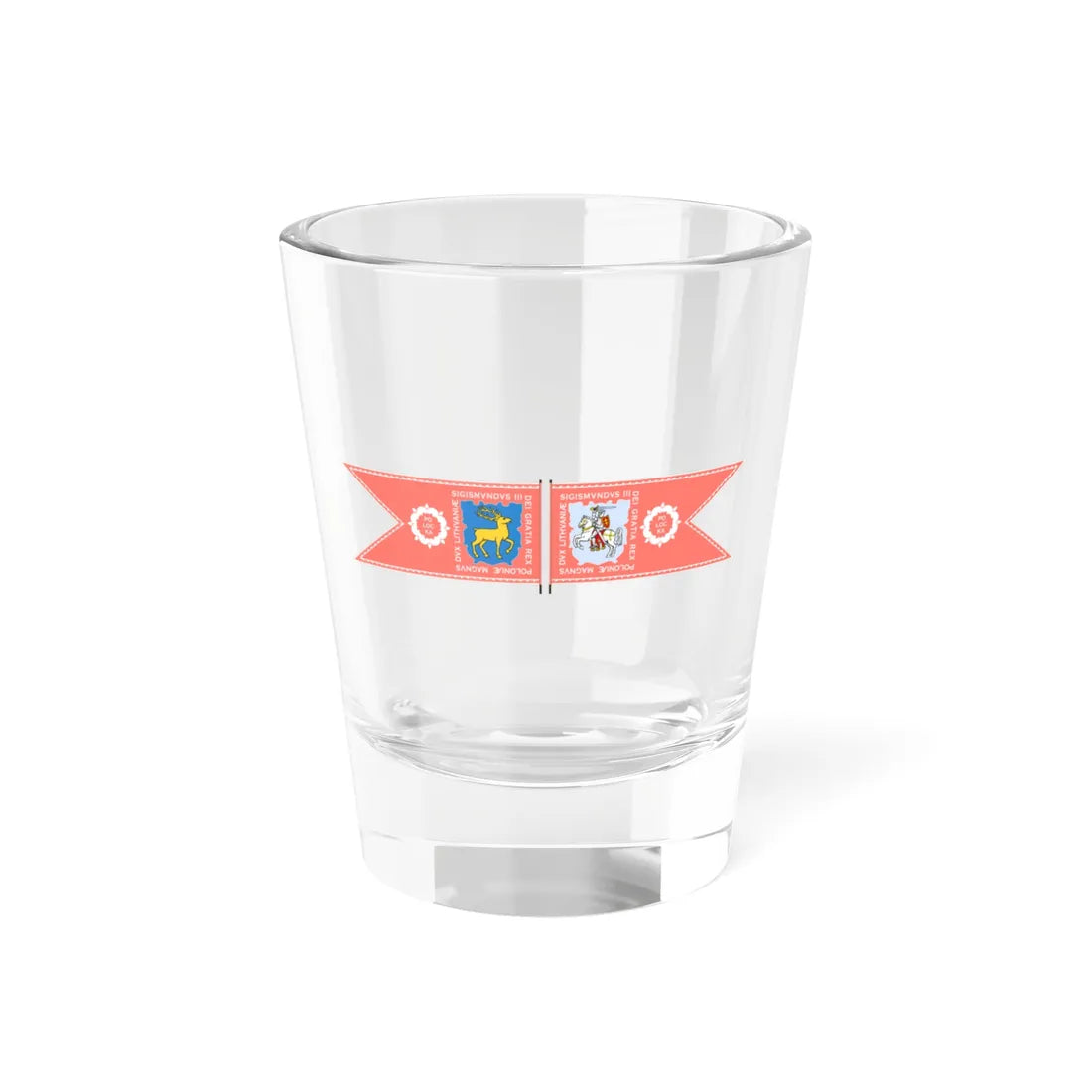 Banner of Polotsk Voivodeship 1609-1618 (Belarus) (Coat of Arms) Shot Glass 1.5oz 1.5oz - Go Mug Yourself