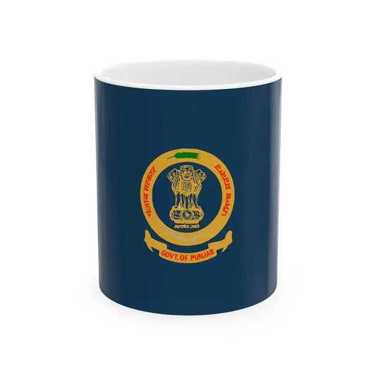 Banner of Punjab India (India) White Coffee Mug 11oz - Go Mug Yourself