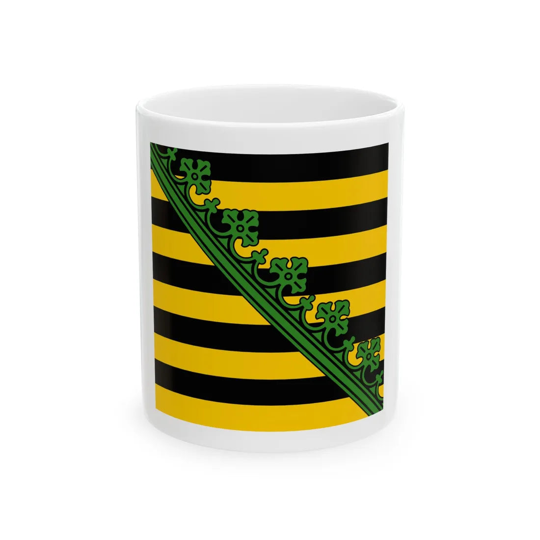 Banner of Saxony 11 (Germany) White Coffee Mug 11oz - Go Mug Yourself