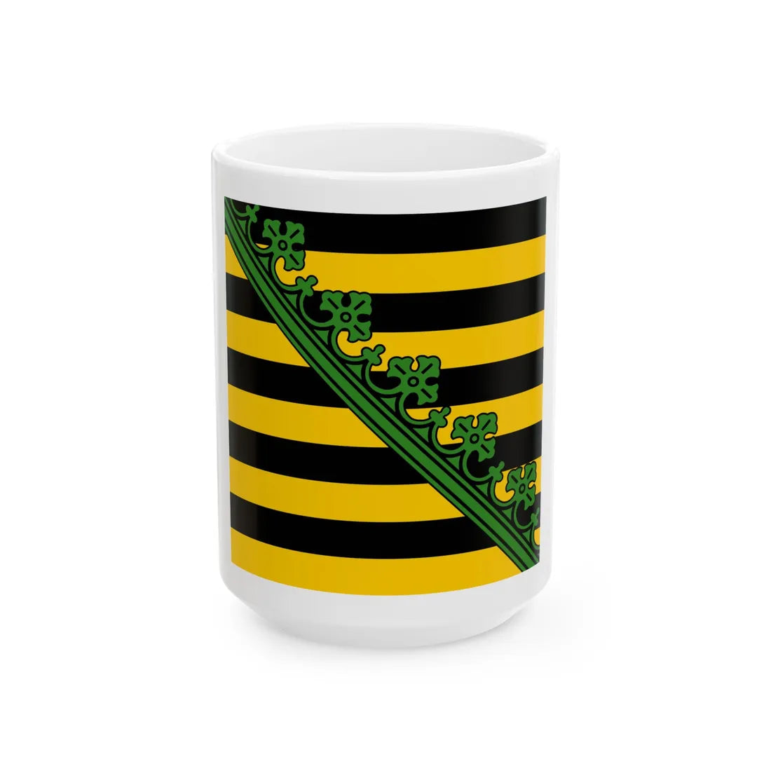 Banner of Saxony 11 (Germany) White Coffee Mug 15oz - Go Mug Yourself