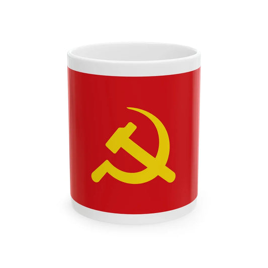 Banner of the Communist Party of Kampuchea (Cambodia) White Coffee Mug 11oz - Go Mug Yourself
