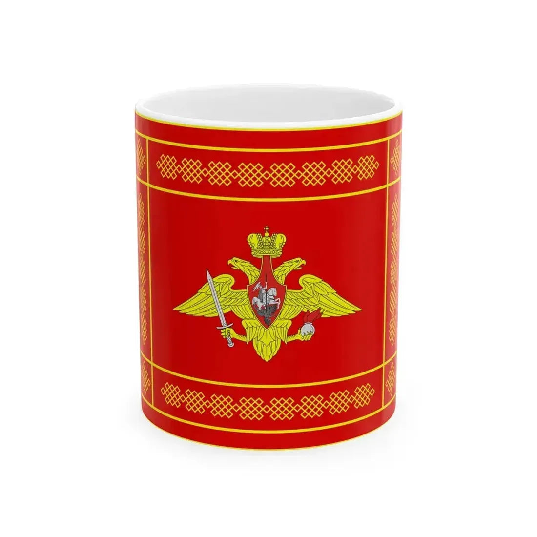 Banner of the Ground Forces of the Russian Federation reverse (Russia) White Coffee Mug 11oz - Go Mug Yourself