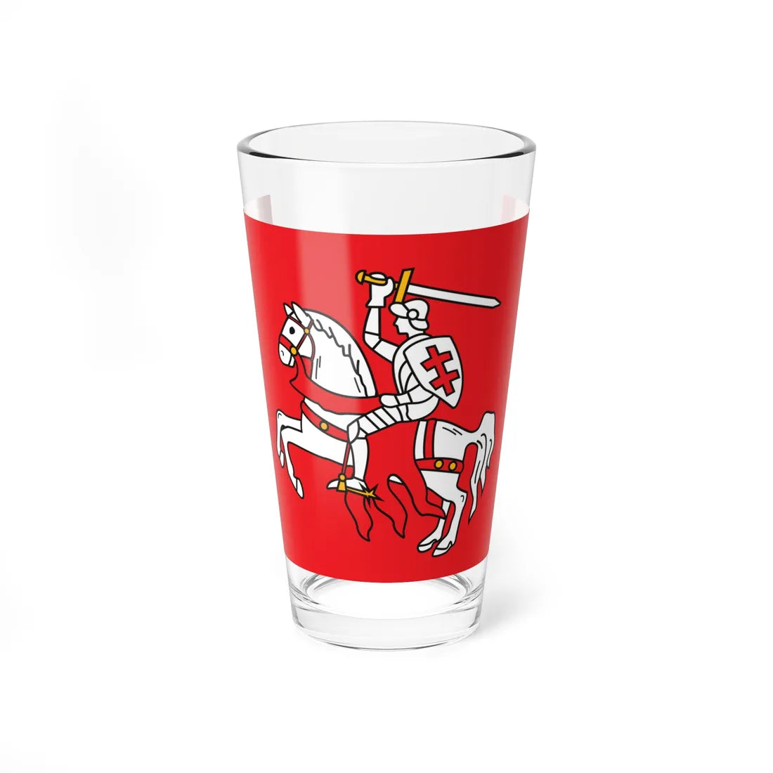 Banner of the Kingdom of Lithuania (Lithuania) (Coat of Arms) Pint Glass 16oz 16oz - Go Mug Yourself