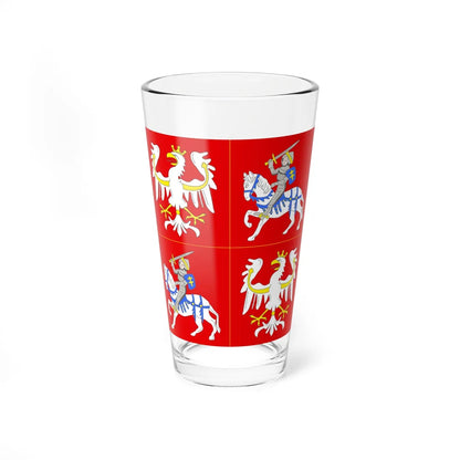 Banner of the Kingdom of Poland and the Grand Duchy of Lithuania (Lithuania) (Coat of Arms) Pint Glass 16oz 16oz - Go Mug Yourself