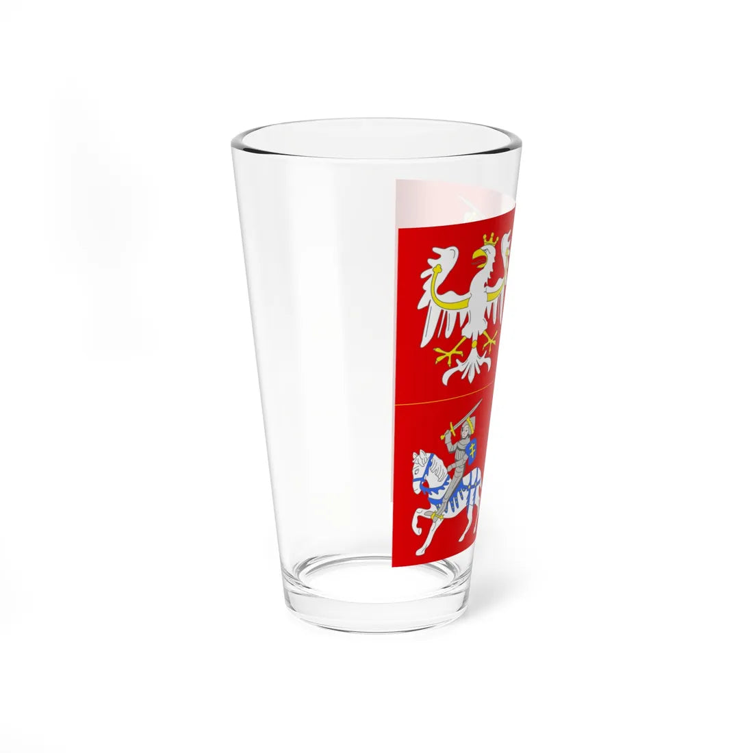 Banner of the Kingdom of Poland and the Grand Duchy of Lithuania (Lithuania) (Coat of Arms) Pint Glass 16oz - Go Mug Yourself