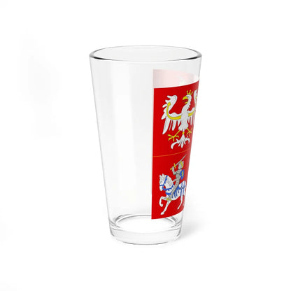 Banner of the Kingdom of Poland and the Grand Duchy of Lithuania (Lithuania) (Coat of Arms) Pint Glass 16oz - Go Mug Yourself