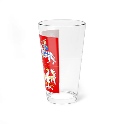 Banner of the Kingdom of Poland and the Grand Duchy of Lithuania (Lithuania) (Coat of Arms) Pint Glass 16oz - Go Mug Yourself