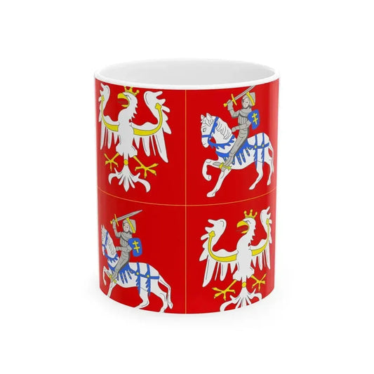Banner of the Kingdom of Poland and the Grand Duchy of Lithuania (Lithuania) White Coffee Mug 11oz - Go Mug Yourself