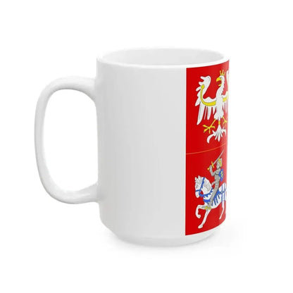 Banner of the Kingdom of Poland and the Grand Duchy of Lithuania (Lithuania) White Coffee Mug - Go Mug Yourself