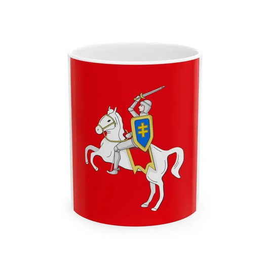 Banner of the Lithuanian Provisional Governing Commission (Lithuania) White Coffee Mug 11oz - Go Mug Yourself