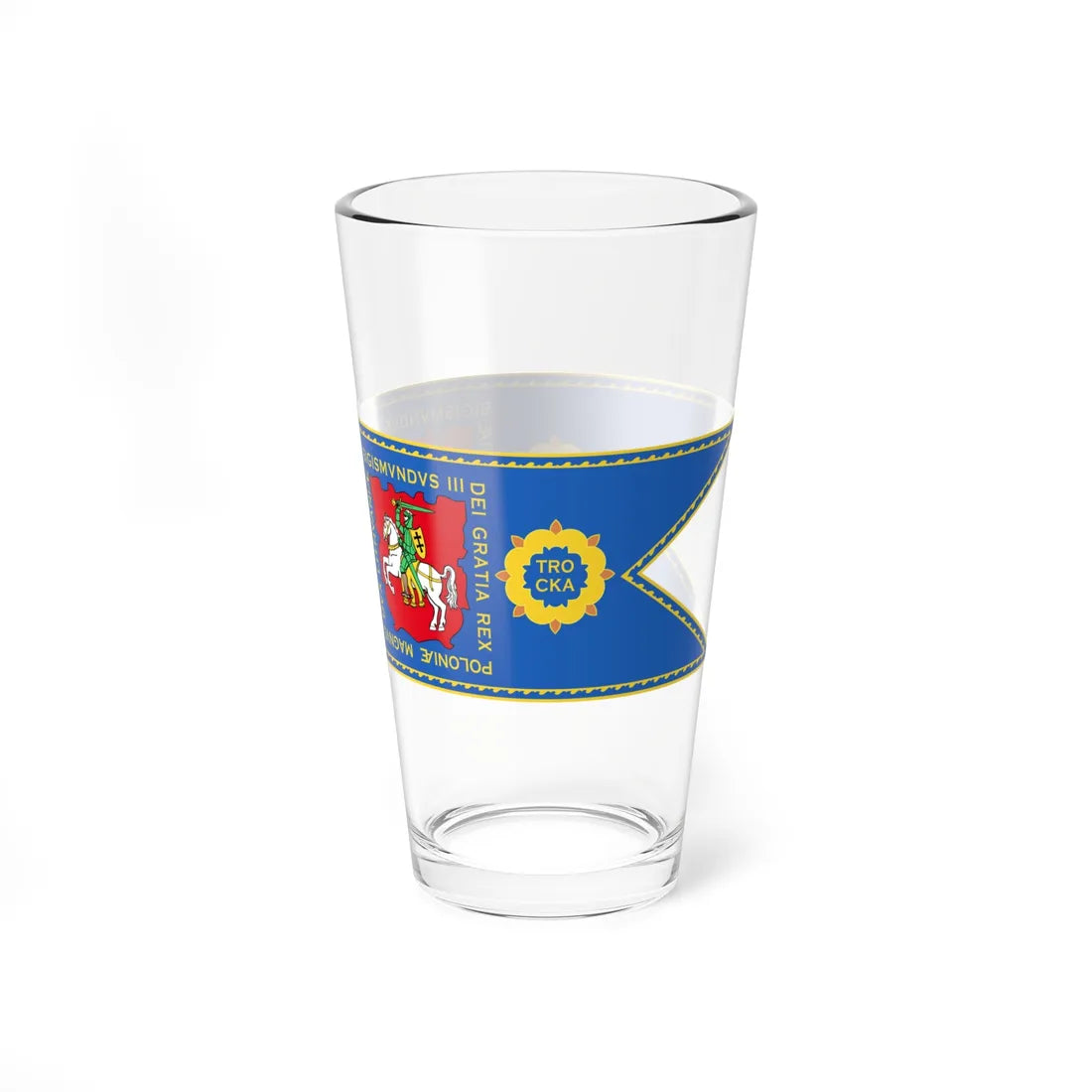 Banner of Trakai Voivodeship 1609-1618 (Belarus) (Coat of Arms) Pint Glass 16oz - Go Mug Yourself