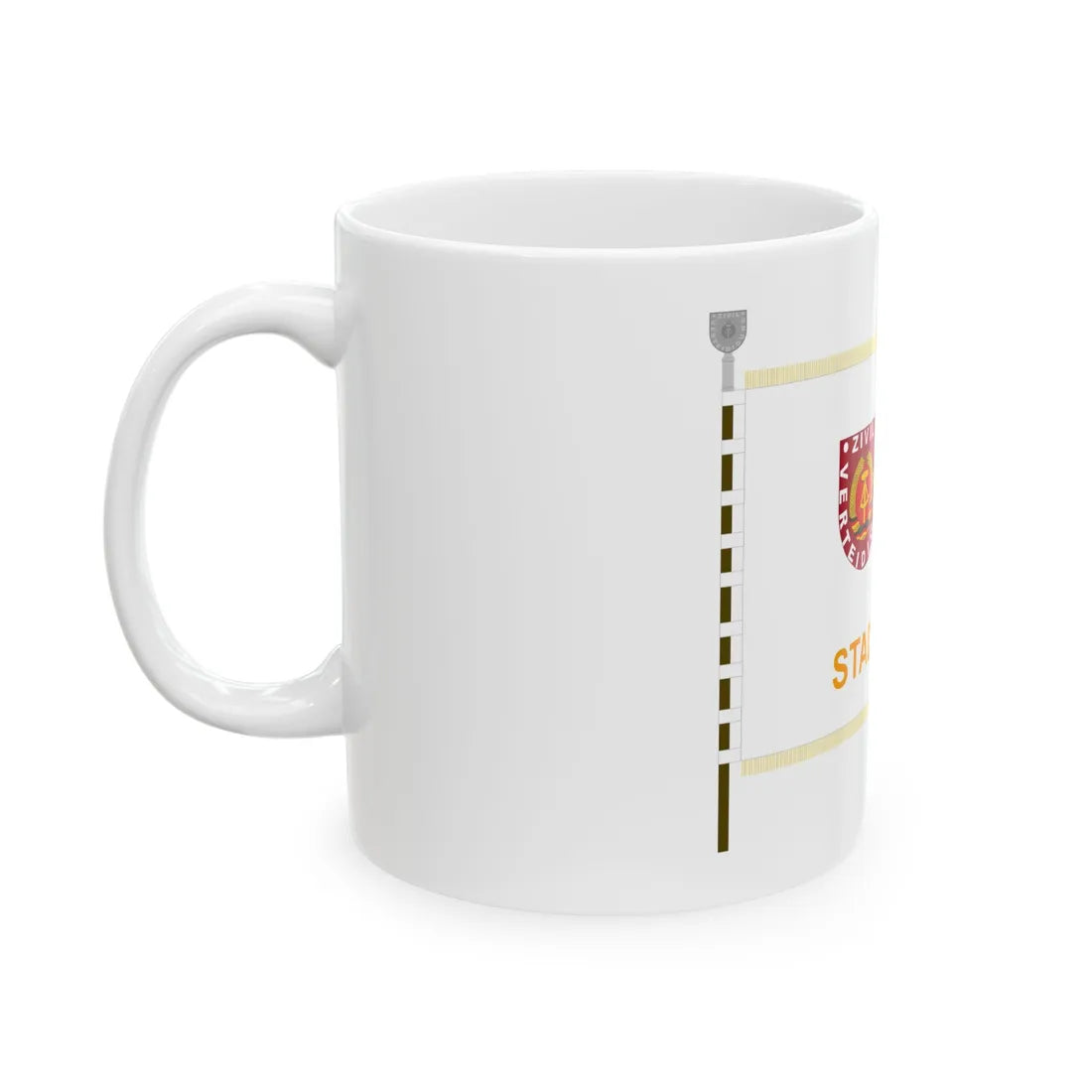 Banner Zivilverteidigung Pirna DDR (Germany) White Coffee Mug - Go Mug Yourself