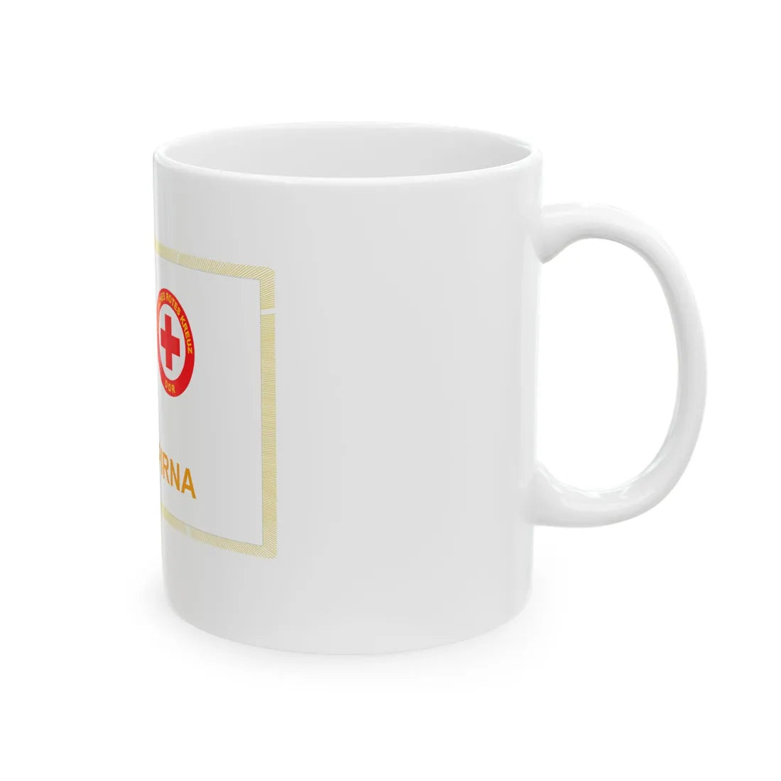 Banner Zivilverteidigung Pirna DDR (Germany) White Coffee Mug - Go Mug Yourself