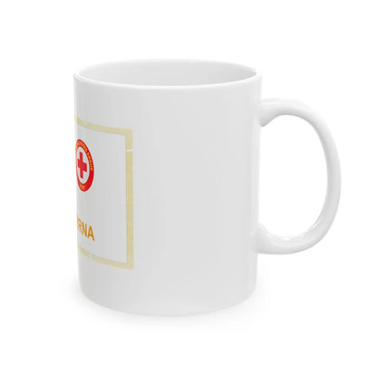 Banner Zivilverteidigung Pirna DDR (Germany) White Coffee Mug - Go Mug Yourself