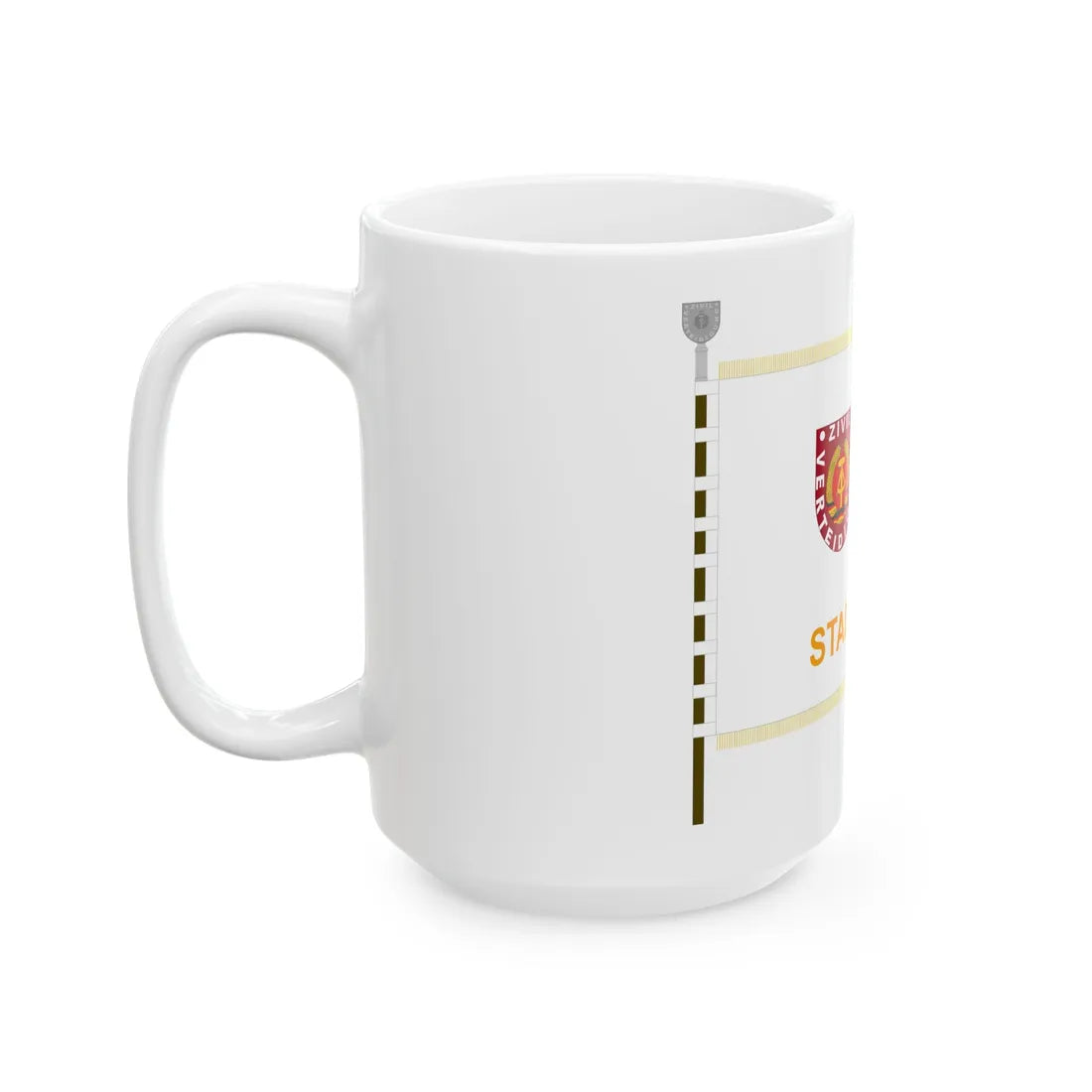 Banner Zivilverteidigung Pirna DDR (Germany) White Coffee Mug - Go Mug Yourself